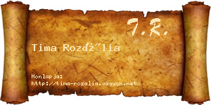 Tima Rozália névjegykártya