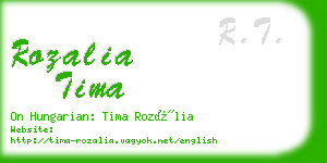 rozalia tima business card